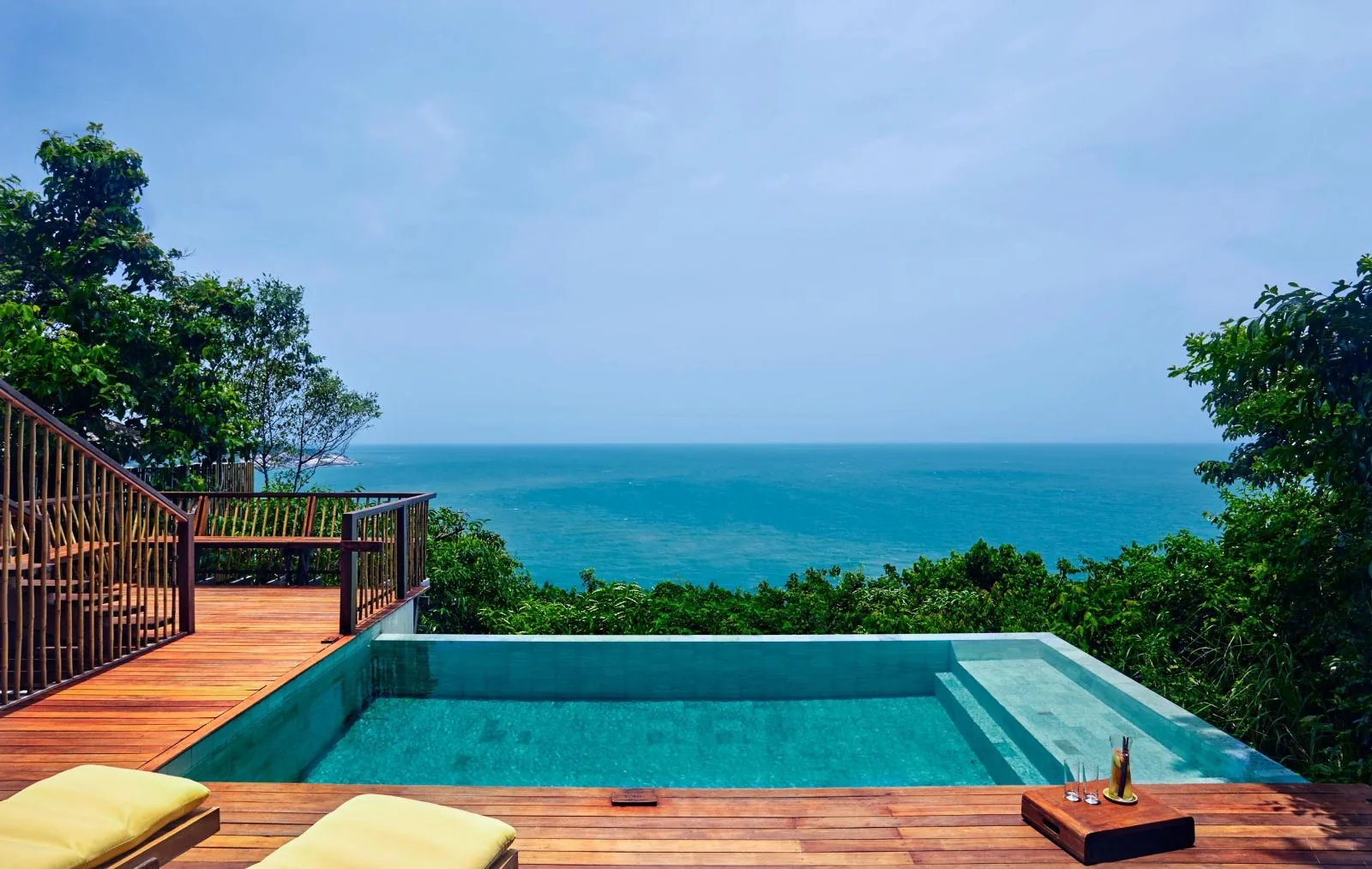 Six Senses Samui — infinity pool with island view